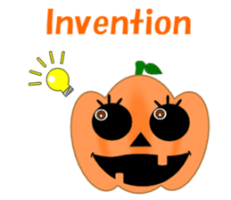 Conversation mysterious pumpkin English sticker #5306279