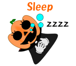 Conversation mysterious pumpkin English sticker #5306280