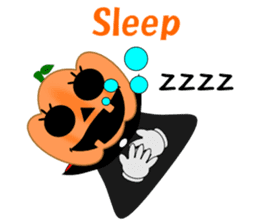 Conversation mysterious pumpkin English sticker #5306280