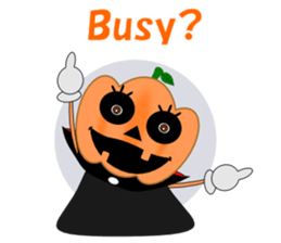 Conversation mysterious pumpkin English sticker #5306282
