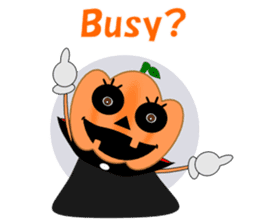 Conversation mysterious pumpkin English sticker #5306282