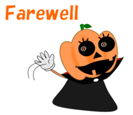 Conversation mysterious pumpkin English sticker #5306283