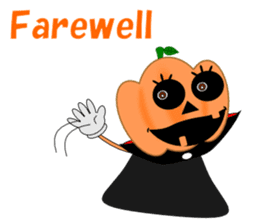 Conversation mysterious pumpkin English sticker #5306283