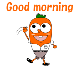 Conversation with funny carrot English sticker #5306565