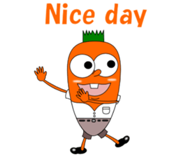 Conversation with funny carrot English sticker #5306569