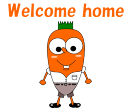 Conversation with funny carrot English sticker #5306571