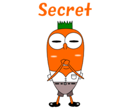 Conversation with funny carrot English sticker #5306575