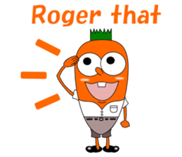 Conversation with funny carrot English sticker #5306576