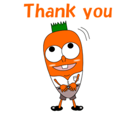 Conversation with funny carrot English sticker #5306578