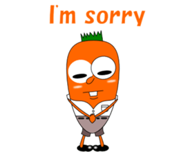 Conversation with funny carrot English sticker #5306580