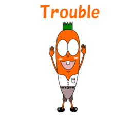Conversation with funny carrot English sticker #5306581