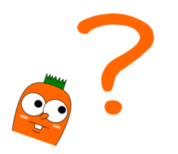 Conversation with funny carrot English sticker #5306584