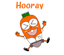 Conversation with funny carrot English sticker #5306587