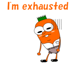 Conversation with funny carrot English sticker #5306588