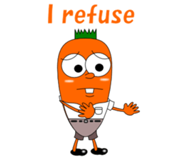 Conversation with funny carrot English sticker #5306590