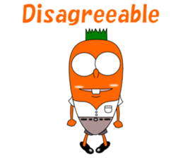 Conversation with funny carrot English sticker #5306592