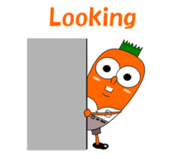 Conversation with funny carrot English sticker #5306594