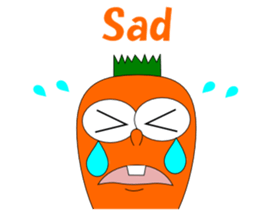 Conversation with funny carrot English sticker #5306596
