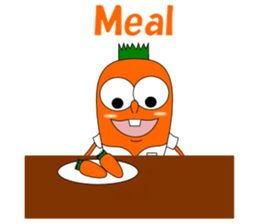 Conversation with funny carrot English sticker #5306597