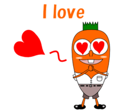 Conversation with funny carrot English sticker #5306601