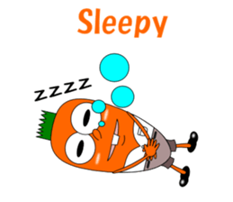 Conversation with funny carrot English sticker #5306602