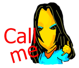 A strange and changeful girl sticker #5306804