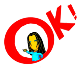 A strange and changeful girl sticker #5306806