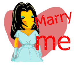 A strange and changeful girl sticker #5306836