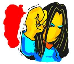 A strange and changeful girl sticker #5306841