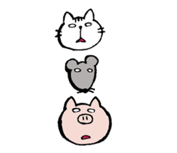 cat just2 Sometimes pig sticker #5308618