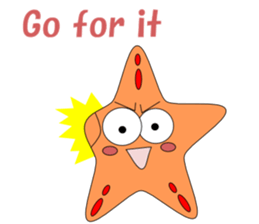Feelings of starfish English sticker #5308625