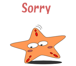 Feelings of starfish English sticker #5308630