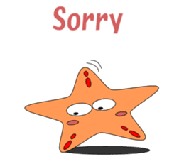 Feelings of starfish English sticker #5308630
