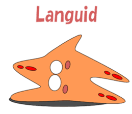 Feelings of starfish English sticker #5308632