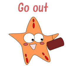 Feelings of starfish English sticker #5308635