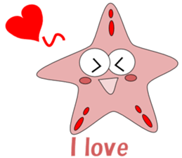 Feelings of starfish English sticker #5308642