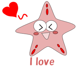 Feelings of starfish English sticker #5308642