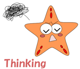 Feelings of starfish English sticker #5308643