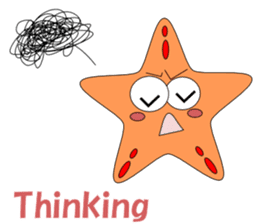 Feelings of starfish English sticker #5308643