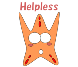 Feelings of starfish English sticker #5308645