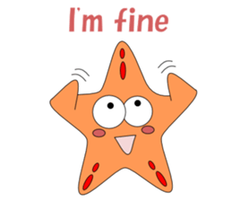 Feelings of starfish English sticker #5308650