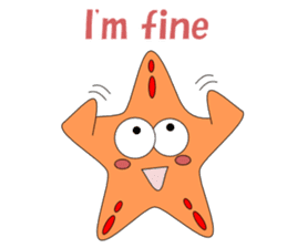 Feelings of starfish English sticker #5308650