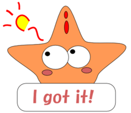 Feelings of starfish English sticker #5308651