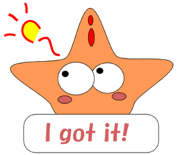 Feelings of starfish English sticker #5308651