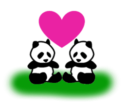 Panda in monochrome sticker #5309723