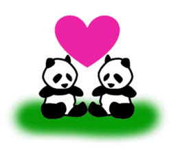 Panda in monochrome sticker #5309723