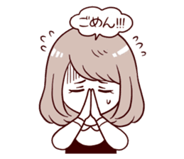 Daily life reaction of the girl sticker #5309918