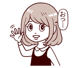 Daily life reaction of the girl sticker #5309920