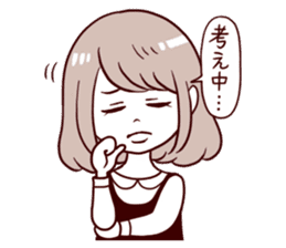 Daily life reaction of the girl sticker #5309927