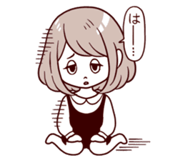 Daily life reaction of the girl sticker #5309941